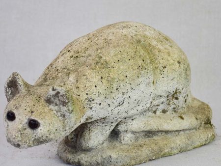 Mid century garden sculpture of a cat - cement Online Hot Sale