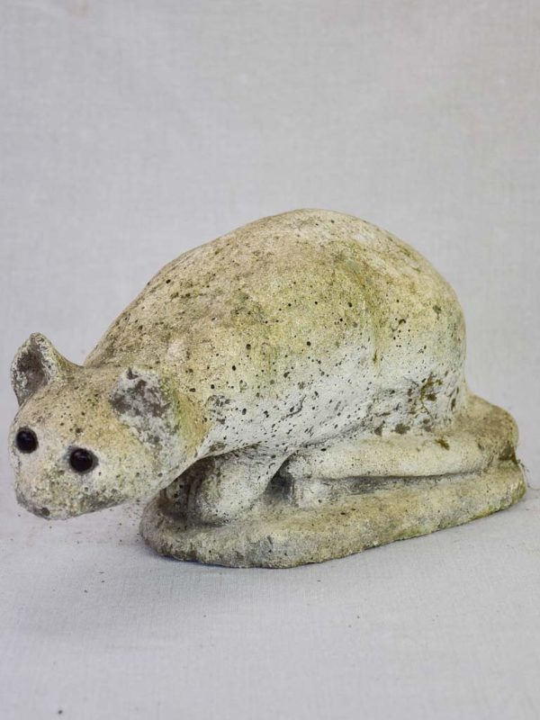 Mid century garden sculpture of a cat - cement Online Hot Sale