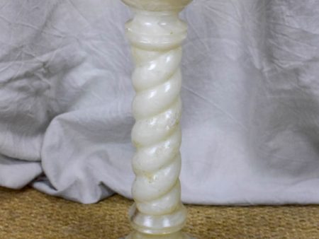 Antique Alabaster pedestal - round Cheap