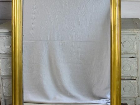 Large early 20th Century French bistro mirror with brass frame and original mirror 32¼  x 53½  Online now