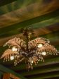 Small model antique palm chandelier For Cheap