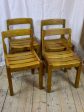 Four 1960 s French oak dining chairs - Guillerme & Chambron on Sale