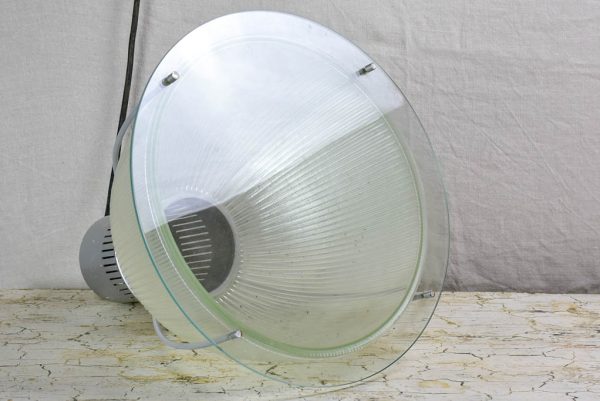 Vintage glass industrial light (3 available) 17¾  Online now