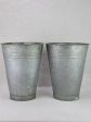 Two vintage zinc florist vases - large & watertight 14¼  For Discount