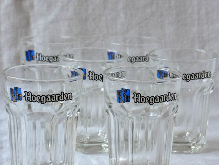 Six Hoegaarden vintage beer glasses Fashion