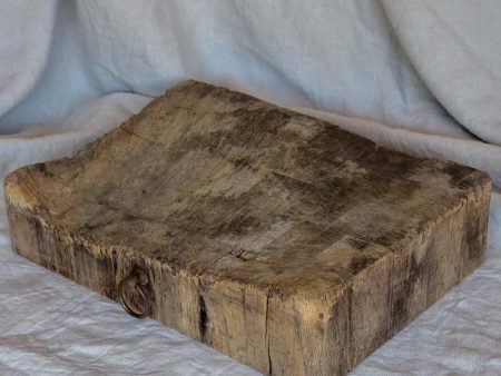 Salvaged French butcher s block - table top on Sale