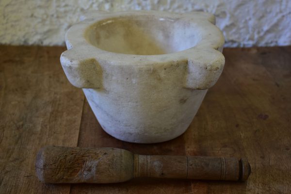 Antique French marble mortar and pestle Fashion