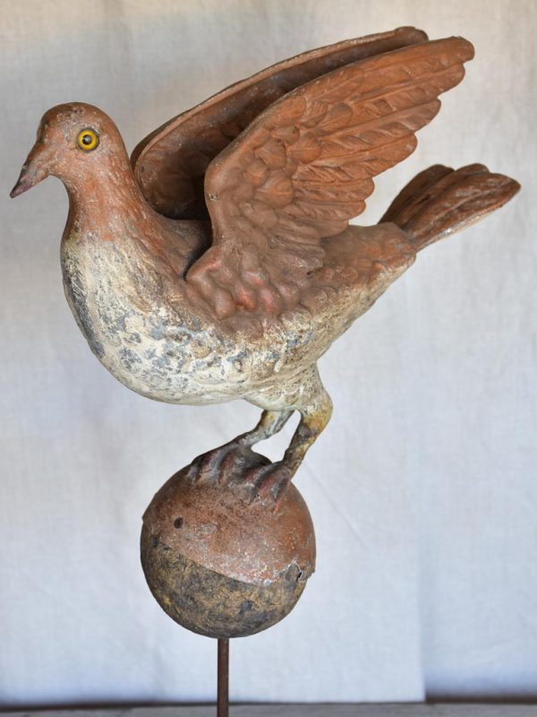 Antique French lightning rod pigeon on Sale