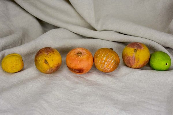 Collection of six vintage marble fruits Online Hot Sale