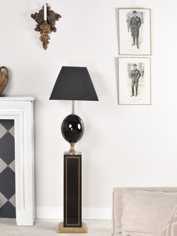 Vintage Le Dauphin floor lamp - black For Sale