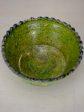 Antique French nut bowl with green glaze Cheap