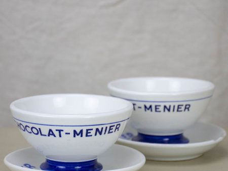 Chocolate Menier cups and saucers Hot on Sale