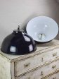 Pair of very large industrial enamel lights - black and white (2 pairs available) For Cheap