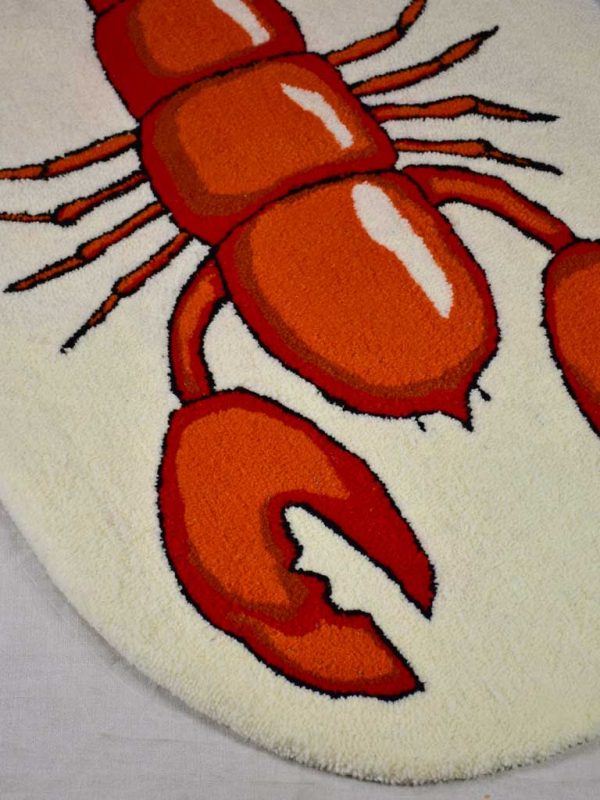 Artisan made woolen rug by E. Paris - lobster 35  x 57  Supply