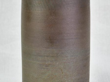 Vintage clay vase with brown glaze - Dominique Baudart 8  For Sale