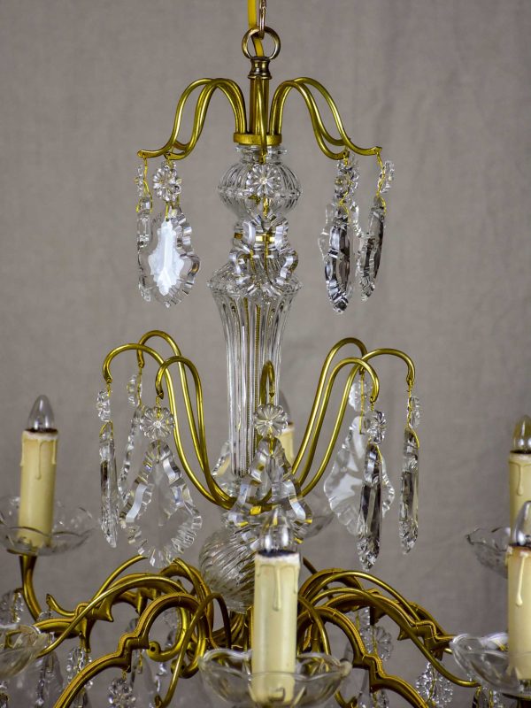 Antique French crystal chandelier - 8 lights Sale