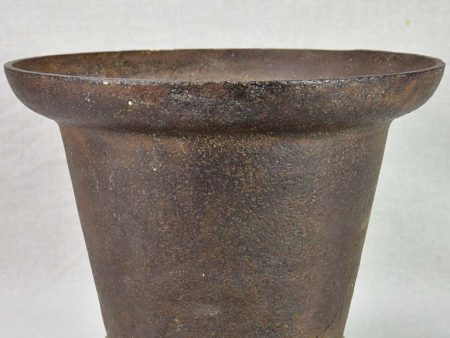 19th century French cast iron pharmacy mortar 11½  Sale