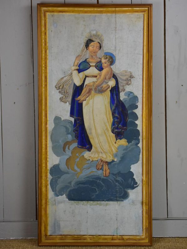 19th Century Italian Iconographic painting - Madonna and Child For Discount