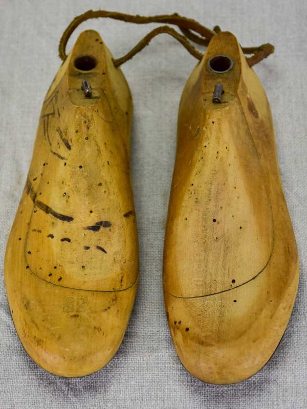 Pair of 1950 s French wooden shoestays on Sale