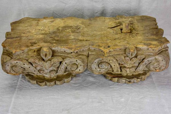 Antique salvaged column capital - double Discount