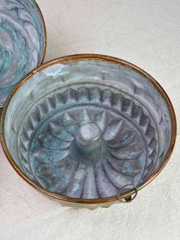 Collection of five late 18th   early 19th century copper cake molds Online Sale