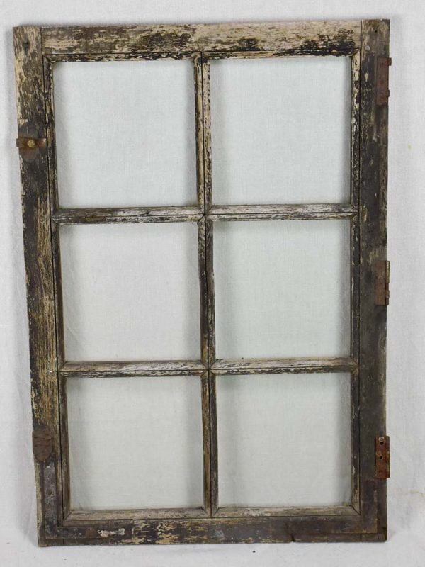 Salvaged 18th Century Louis XVI window - 6 panes 37  x 24¾  Fashion