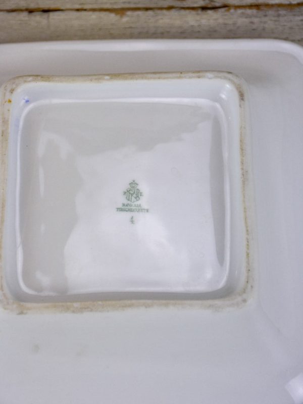 Antique white porcelain square bowl Cheap