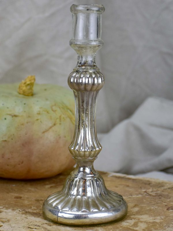 19th Century mercury glass candlestick Supply