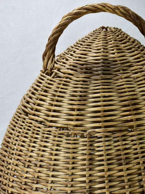 1950 s French cane birdcage with original photo 30¾  Sale