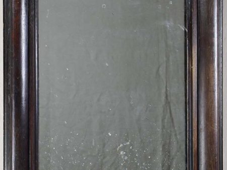 Late 19th Century French mirror with dark timber frame 22¾  x 28¼  For Cheap