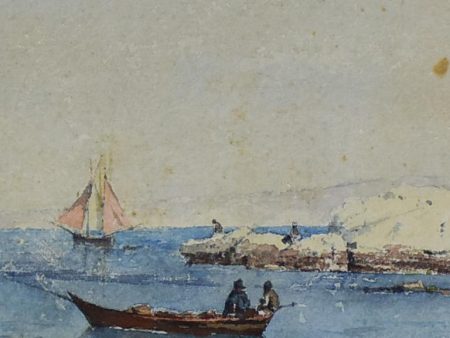 The boats  Marseille - Les barques, Marius Pauzat (1832-1909) 16½  x 11¾  Online now