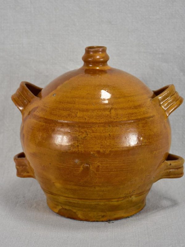 Small antique French conscience water jug with four handles 8¾  Sale