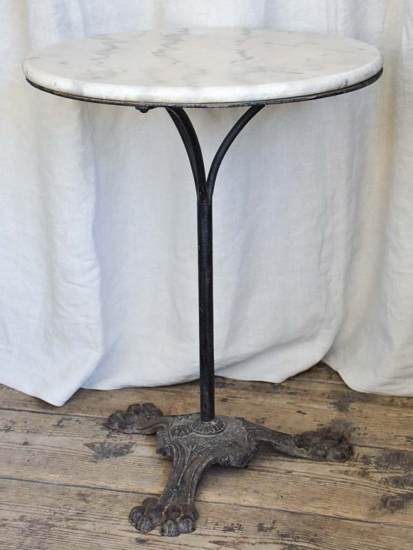 Antique Round Marble Claw Foot Bistro Table Online now