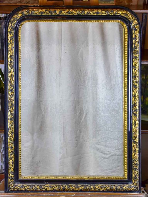 Black and gold antique French mirror - Napoleon III 25 ½  x 35  Hot on Sale