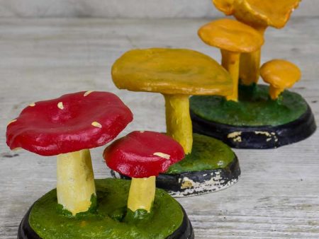 Collection of three antique French pharmacy mushrooms Online Hot Sale