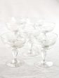 Collection of seven mid century champagne coupe glasses on Sale