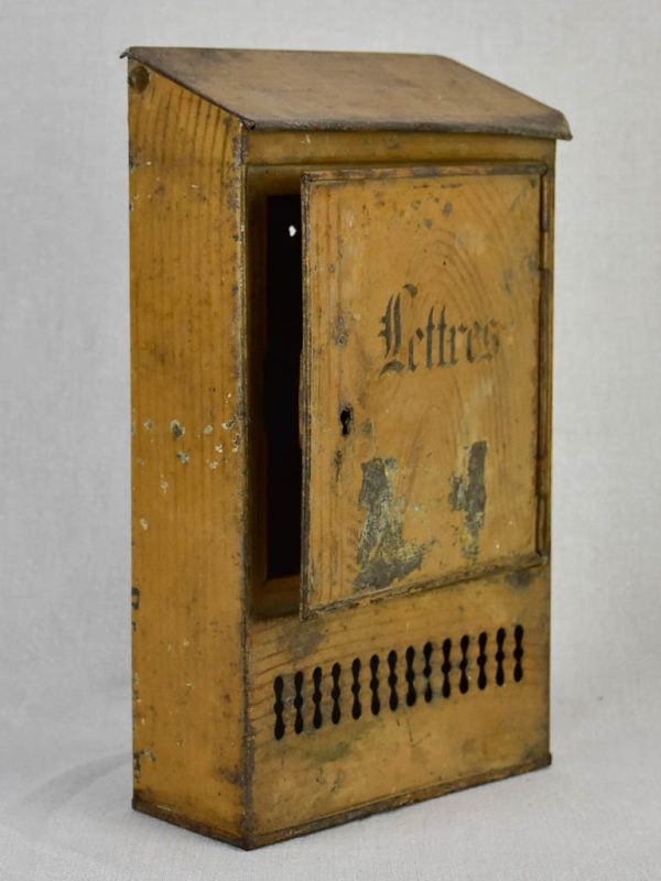 Charming antique French letter box 13¾  Discount