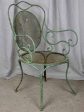 Antique French garden armchair with green patina on Sale