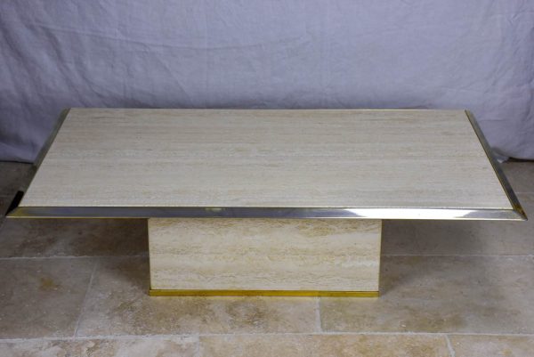 1970 s French travertine coffee table Online Hot Sale