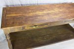 Antique French oak drapery table 70¾  x  27½  For Cheap