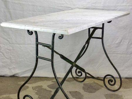 Antique French marble table - butcher s presentation table 25½  x 46¾  x 34¼  Hot on Sale