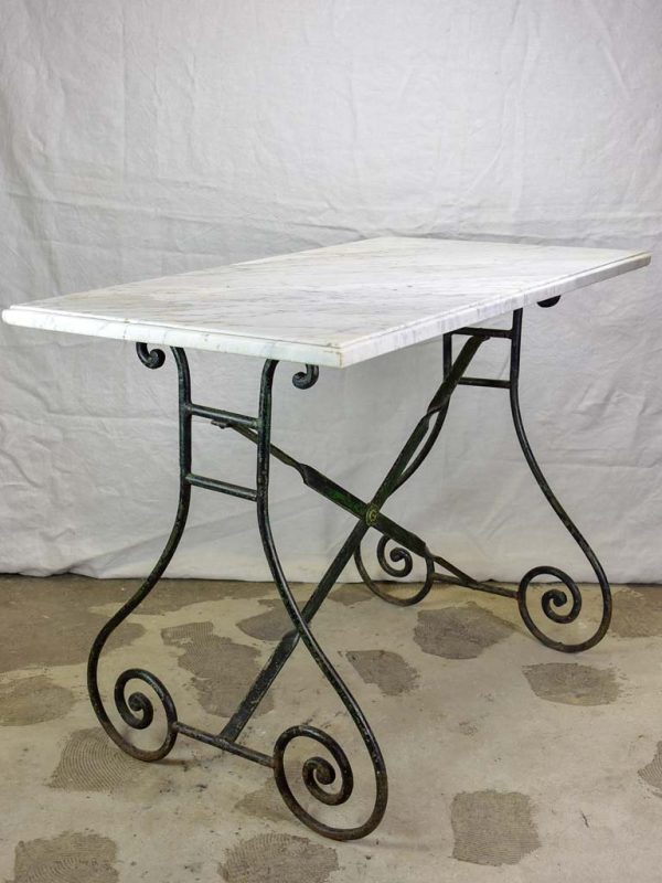 Antique French marble table - butcher s presentation table 25½  x 46¾  x 34¼  Hot on Sale