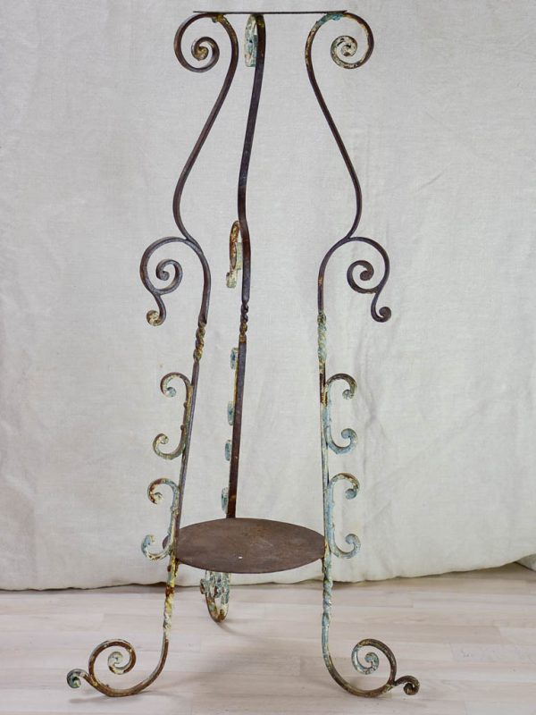 19th Century French wrought iron plant stand 39½  Online