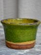 Antique French bowl with green glaze For Sale