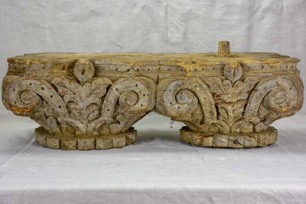 Antique salvaged column capital - double Discount