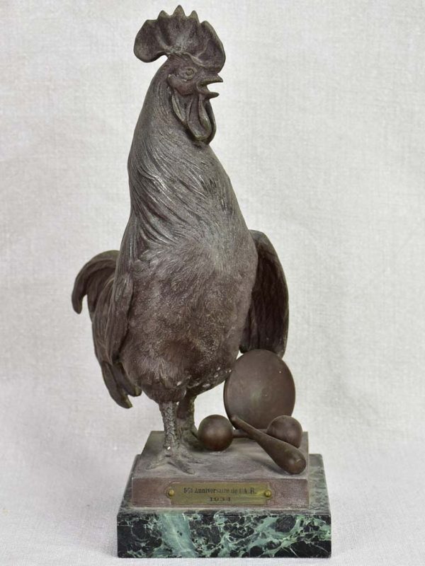 1934 French rooster statue prize 11¾  Discount