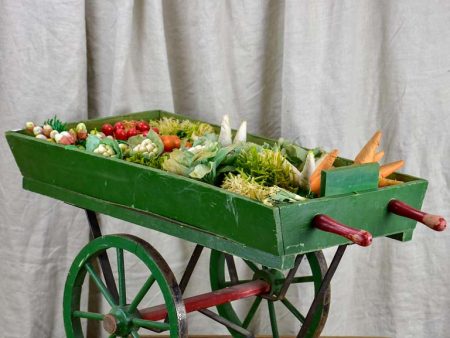 French children s toy wheelbarrow with handmade fruit and vegetables Online Sale