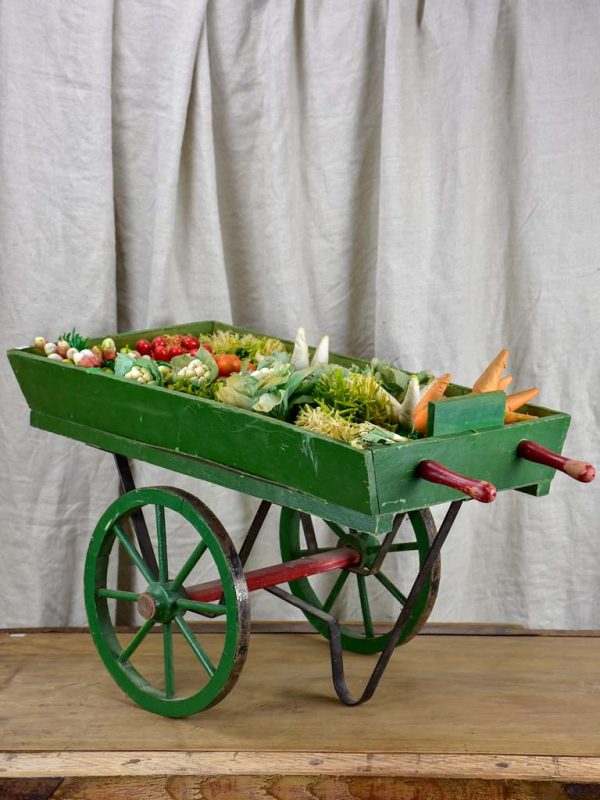 French children s toy wheelbarrow with handmade fruit and vegetables Online Sale