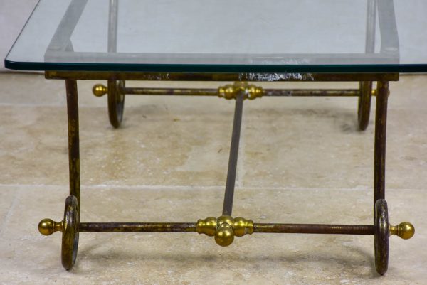 Vintage glass top coffee table Online Sale