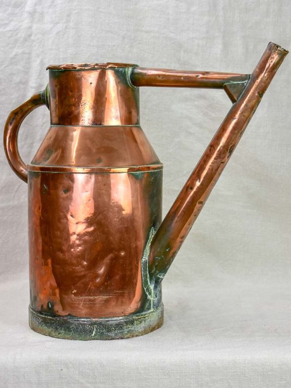 19th Century French copper watering can - rose garden Online now